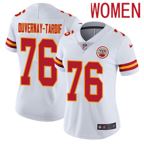 Women Kansas City Chiefs 76 Laurent Duvernay-Tardif Nike White Vapor Limited NFL Jersey